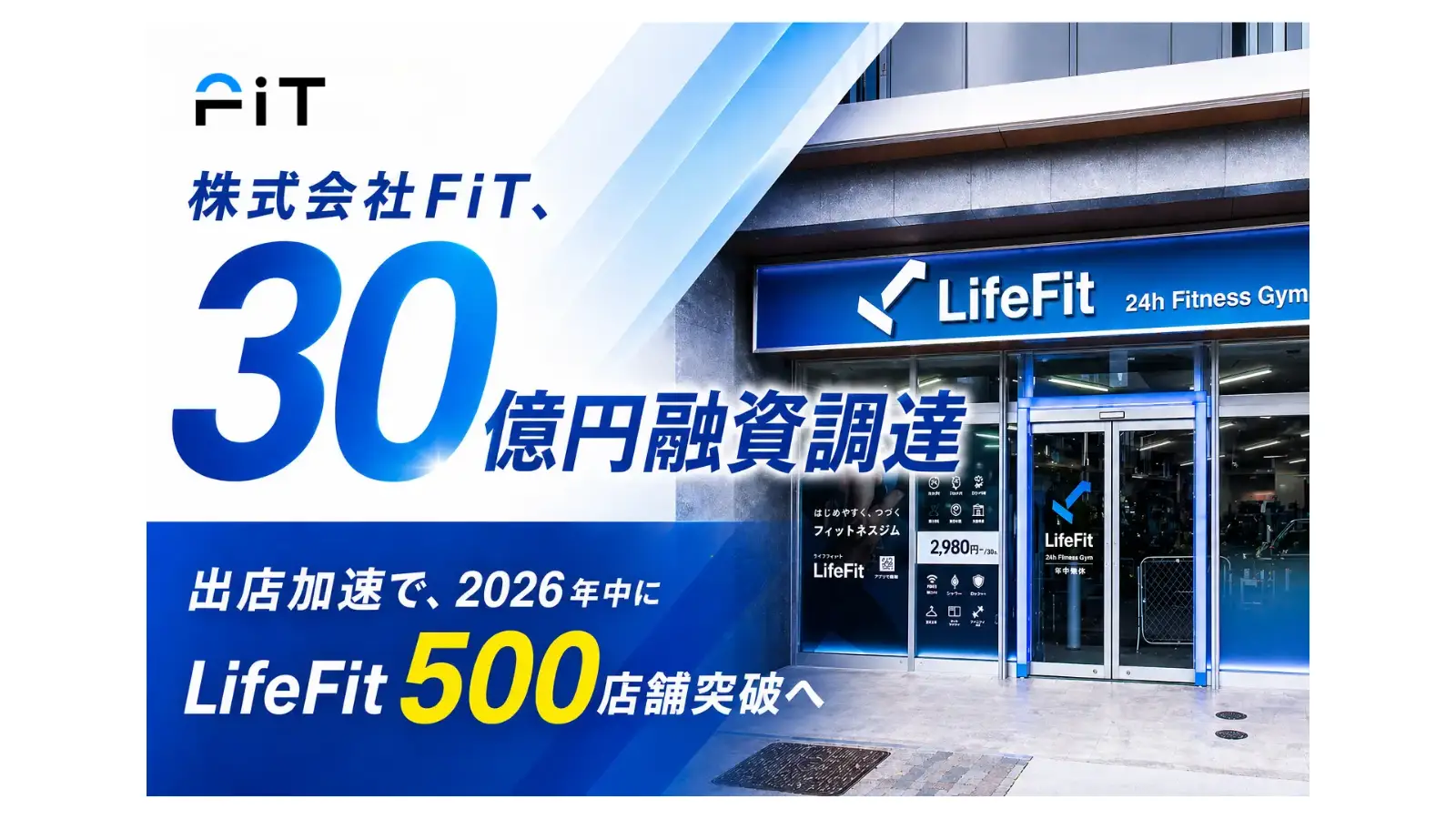 株式会社FiT、30億円の融資調達を実施の画像