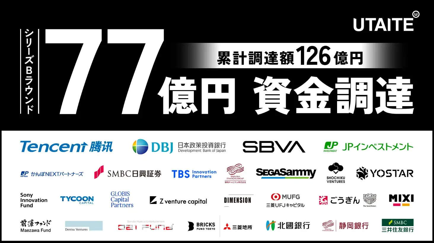 2.5次元IPのプロデュースを展開する株式会社ウタイテ、77億円のシリーズBラウンド資金調達を実施の画像