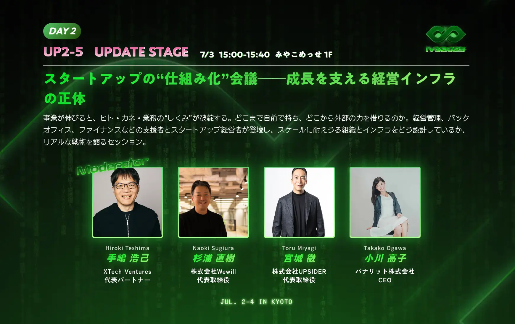 7月3日に開催される「IVS」にXTech Venturesの手嶋が登壇しますの画像