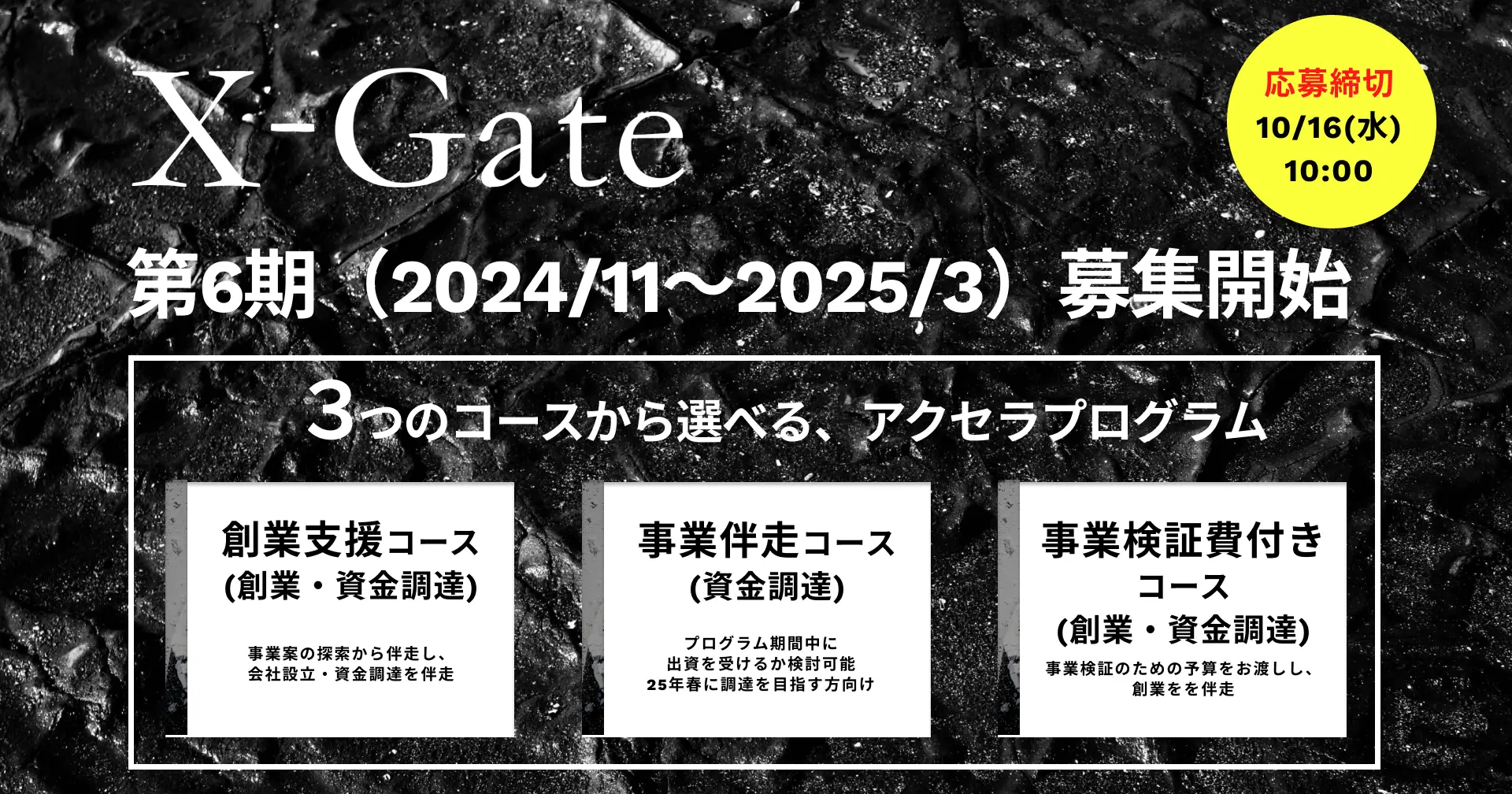 東京駅徒歩1分のオフィスが5ヶ月間無料利用可!XTech Venturesアクセラプログラム『X-Gate』第6期生の募集を開始!の画像